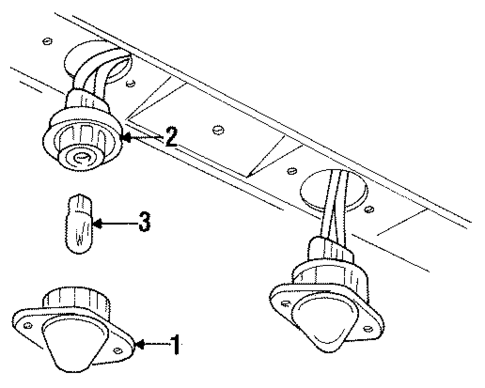 License Lamps for 1995 Mercury Sable #0