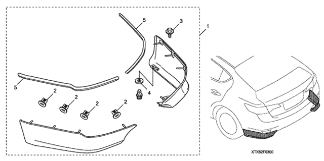 Rear Underbody Spoiler (1) for 2014 Acura ILX #0