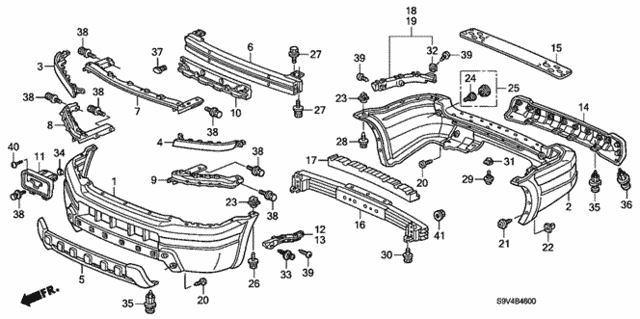 Bumpers (-'05) for 2005 Honda Pilot #0
