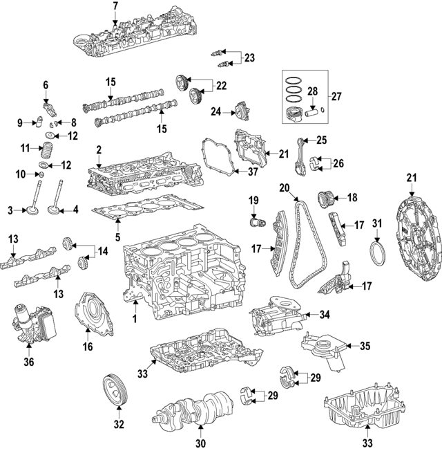 2640531100 - Engine: Valve Seals for Mercedes-Benz Image