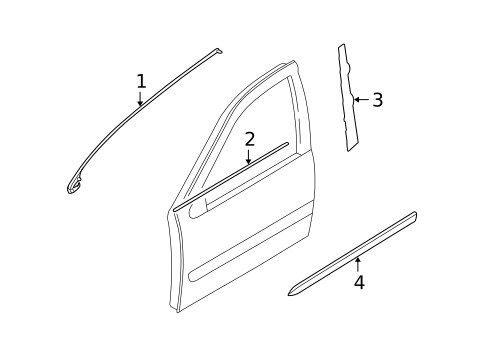 Exterior Trim - Front Door for 2003 INFINITI I35 #0
