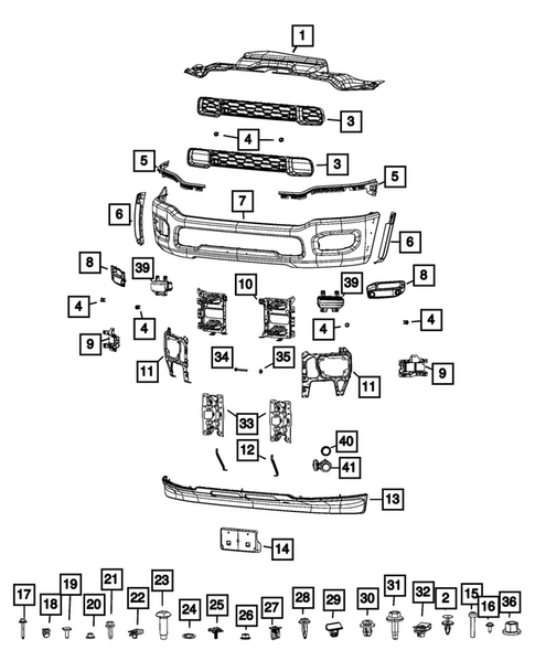 Front Bumper and Fascia for 2026 Ram 3500 #1