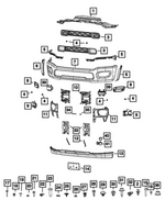 68657948AA - Frame, Bumper and Fascia: Lower Grille for Mopar Image