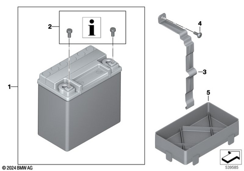 Battery with Bracket for 2009 BMW-Motorrad R 1200 GS Adventure #0