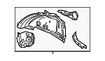 D1YE7015XB - Body: Inner Wheelhouse for Mazda: CX-3 Image