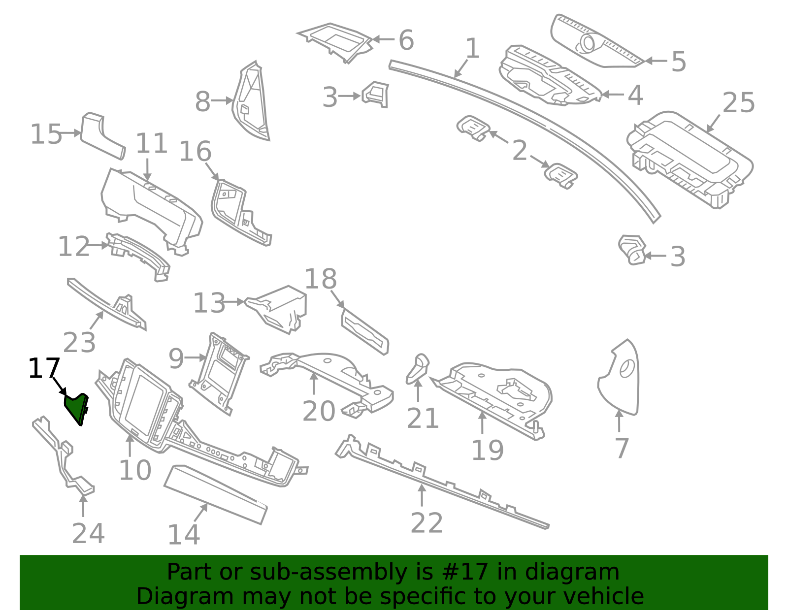 Volvo Instrument Panel Molding - Dashboard Trim Finish - Part #31366669 ...