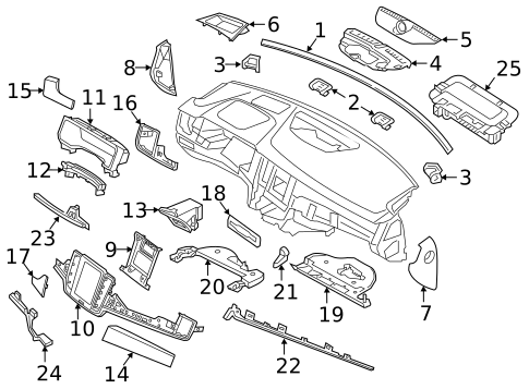 Instrument Panel Components for 2019 Volvo S90 #0