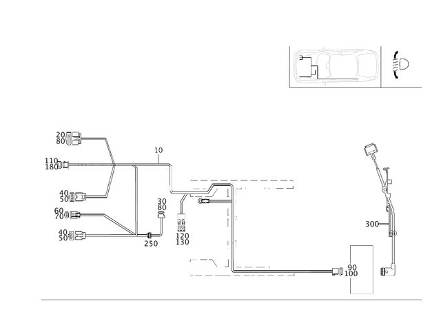 203540860898 - Electrical System: Wiring Harness for Mercedes-Benz Image image