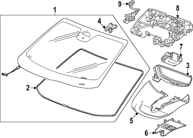 86558846 - : Windshield for Chevrolet: Equinox EV Image