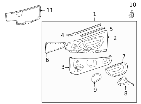 Interior Trim - Door for 1995 Chevrolet Cavalier #0