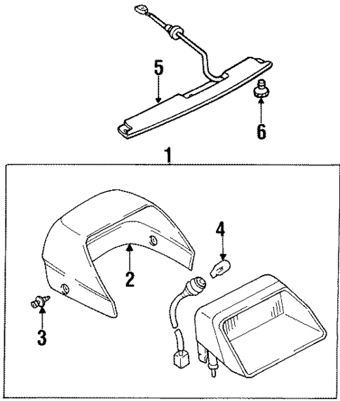 High Mounted Stop Lamp for 1993 Mitsubishi Mirage #0