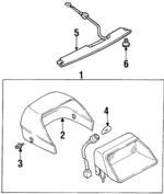 MF453092 - : High Mount Lamp Screw for Mitsubishi: Mirage Image