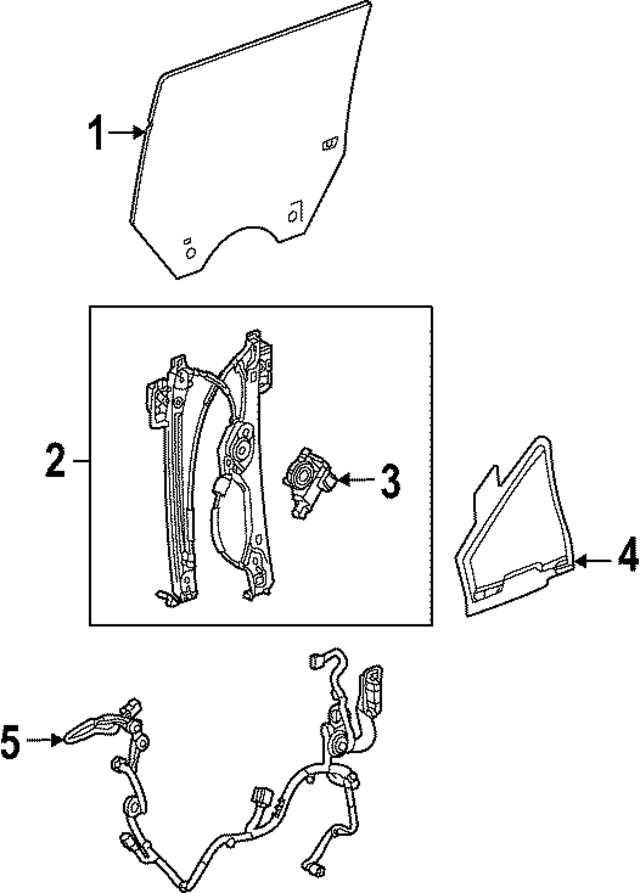 84833906 - : Part# 84833906 F Window for GMC: Hummer EV Pickup, Hummer EV SUV Image
