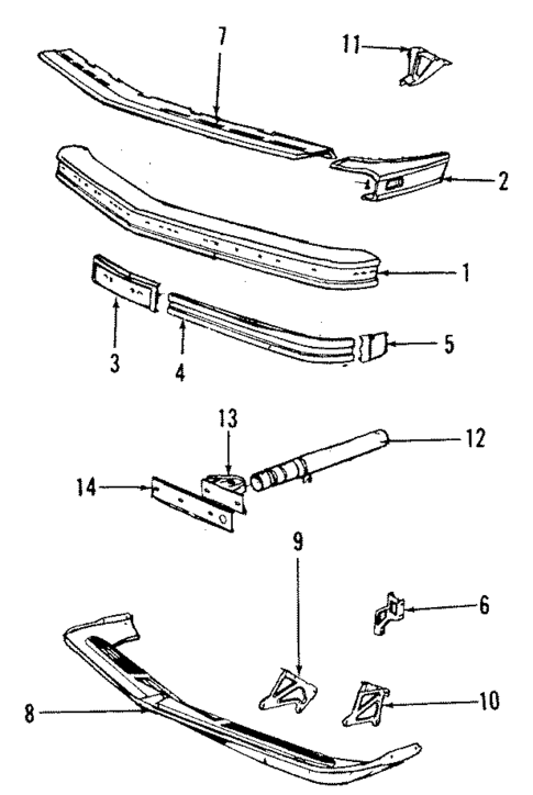 Front Bumper for 1984 BMW 633CSi #0