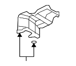 1K5825701B - Exhaust: Heat Shield for Volkswagen: Jetta Image