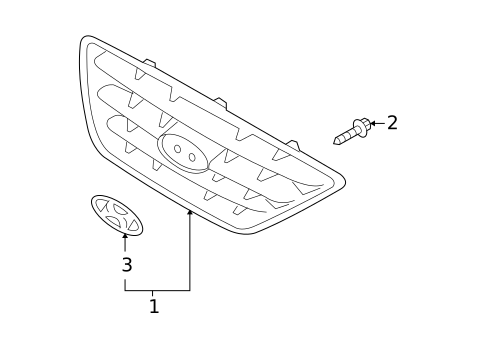 Grille & Components for 2006 Hyundai Elantra #0