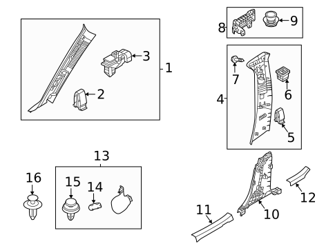 Interior Trim - Pillars for 2022 Mazda CX-30 #0