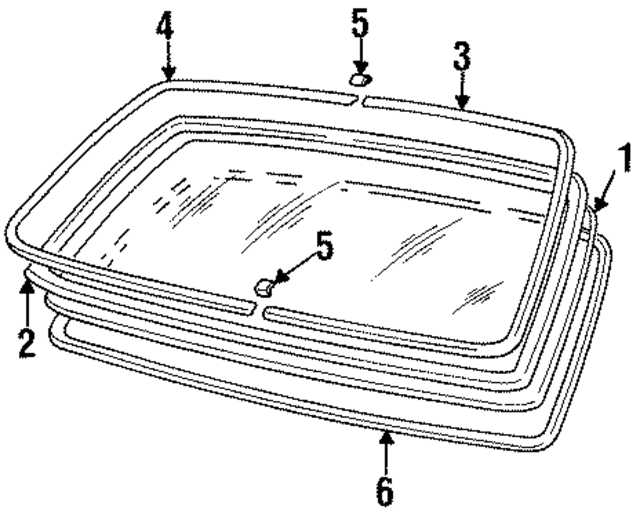 GNA9021DB - Body: Rear Glass for Jaguar Image