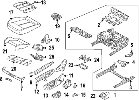 Driver Seat Components for 2025 Audi Q6 e-tron #1