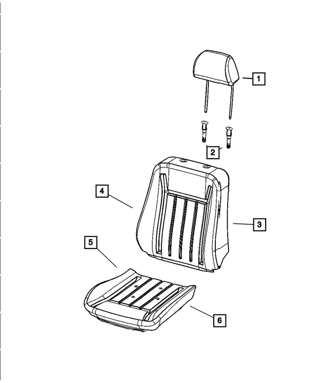 68260747AA - : Seat Cushion Foam, Left for Mopar Image