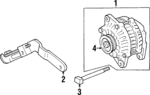 MD314092 - : Alternator Adjust Bracket for Mitsubishi: Mirage Image