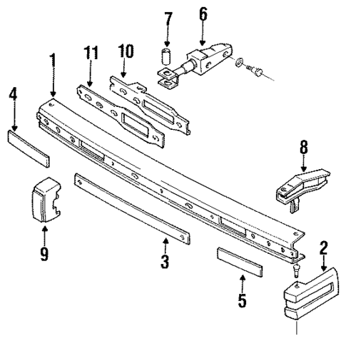 Bumper & Components - Front for 1986 Volkswagen Cabriolet #0