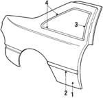 F23Z6627840A - Body: Quarter Panel for Ford: Tempo | Mercury: Topaz Image