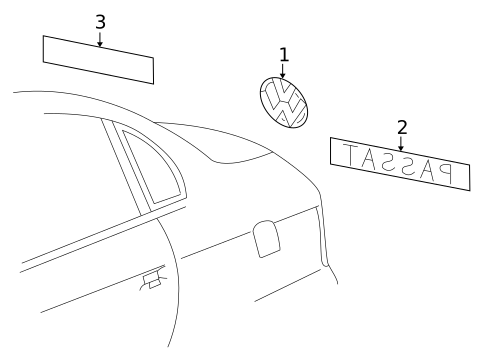 Exterior Trim - Lift Gate for 2001 Volkswagen Passat #0