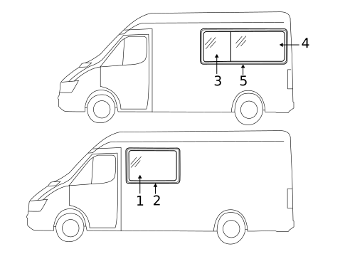 Glass - Side Panel for 2018 Mercedes-Benz Sprinter 3500 #0