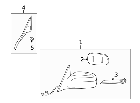 Outside Mirrors for 2004 INFINITI M45 #0