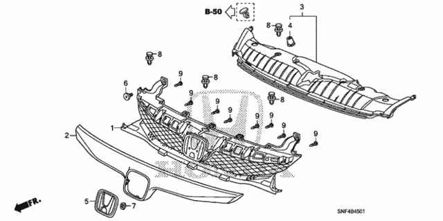 Front Grille (2) for 2011 Honda Civic #0