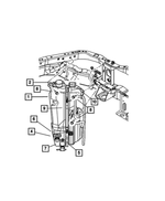 55077465AB - Cooling: Coolant Reserve &amp; Washer Fluid Bottle for Mopar Image