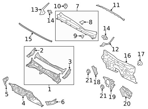 Cowl for 2015 Subaru Impreza #0