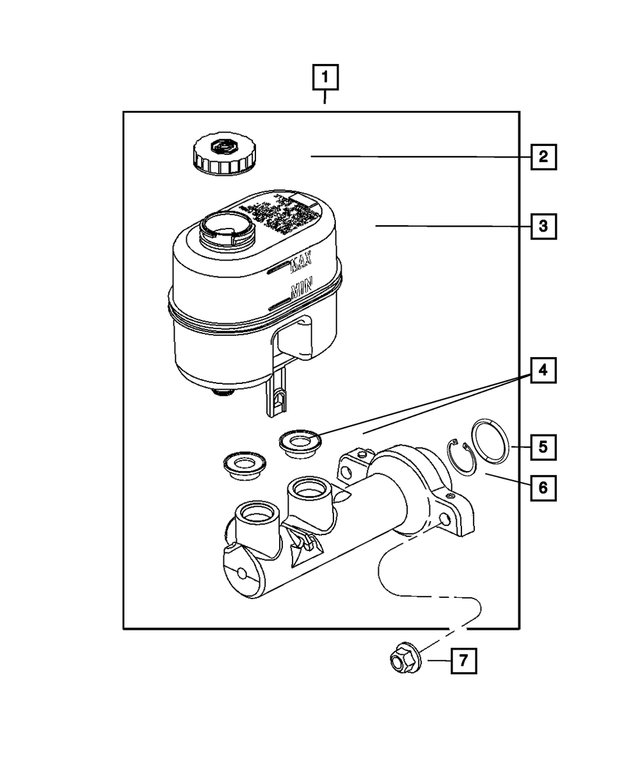 5179926AB - Service Brakes: Brake Master Cylinder for Mopar Image