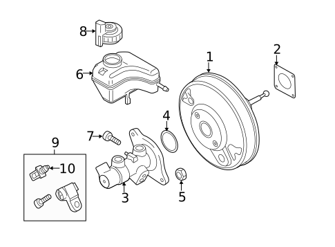 Master Cylinder - Components On Dash Panel for 2019 Volkswagen Beetle #1