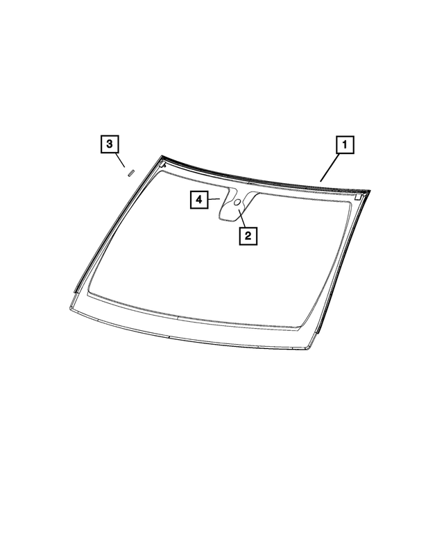 68207028AE - : Shipping Assembly - 30 Lite Glass Windshield for Mopar Image