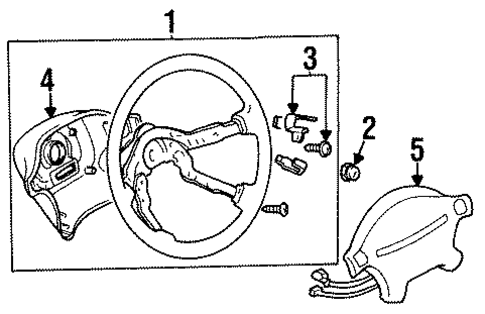 Steering Wheel & Trim for 1998 Mazda MPV #0