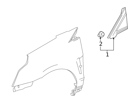 Exterior Trim - Fender for 2012 Cadillac SRX #0