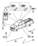 68102487AA - Electrical: Courtesy Lamp Lens for Dodge: Ram 1500 | Ram: 1500, 1500 Classic, 2500, 3500 Image