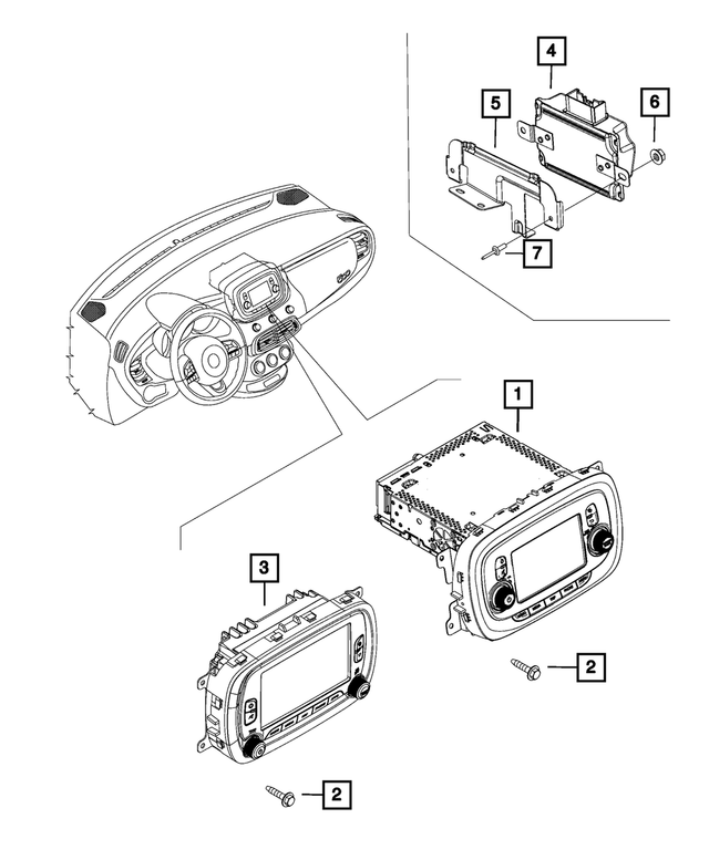 « 7SH45LXFAA –  : Multi Media Radio pour Mopar Image »