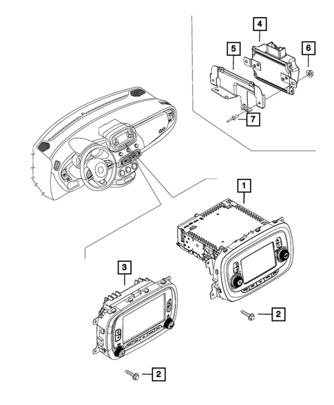 Radio, Antenna, Speakers, DVD, and Video systems for 2021 Fiat 500X #0