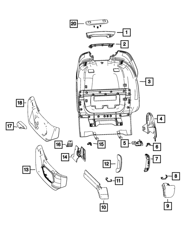 6TJ18WA6AB - Interior Trim: Seat Track Cover for Mopar Image