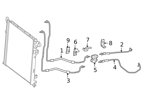 Trans Oil Cooler Lines for 2018 Mercedes-Benz GLE550e #0