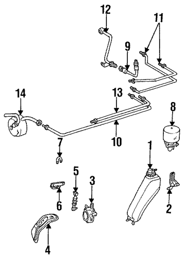 1243200714 - Suspension: Oil Reservoir for Mercedes-Benz Image
