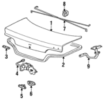 68610SP1000ZZ - : Hinge for Acura Image