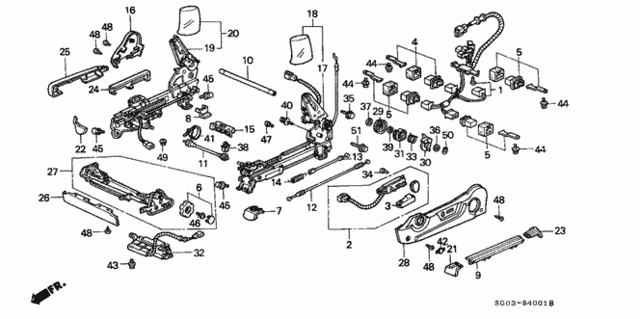 Left Front Power Seat Adjuster ('87-'88) for 1988 Acura Legend #0