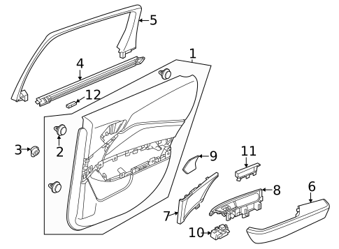 Interior Trim - Rear Door for 2025 Acura TLX #0