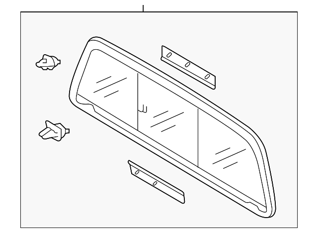 OEM 2007-2021 Toyota Tundra Back Glass Part # 64810-0C070
