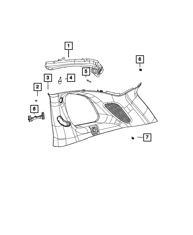 68175335AA - Interior Trim: Trim Screw for Mopar Image