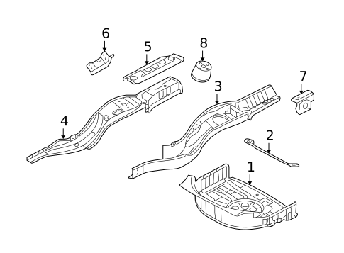 Rear Floor & Rails for 2010 Jaguar XFR #0